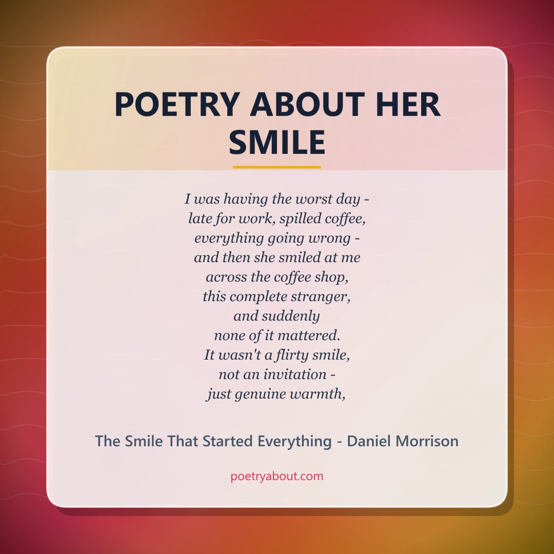 Poetry about Poetry About Her Smile - Social Card