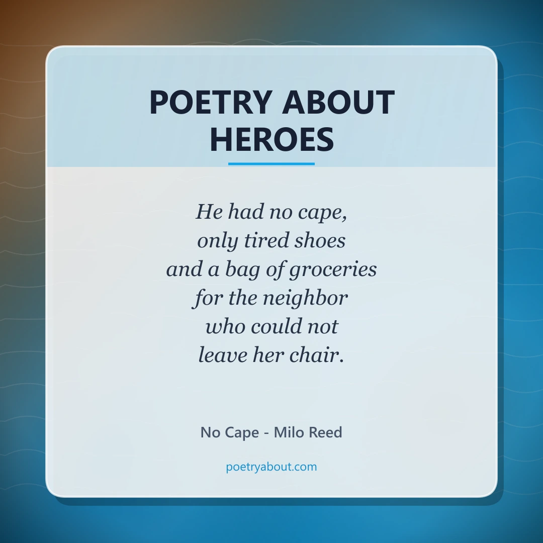 Poetry about Poetry About Heroes - Social Card
