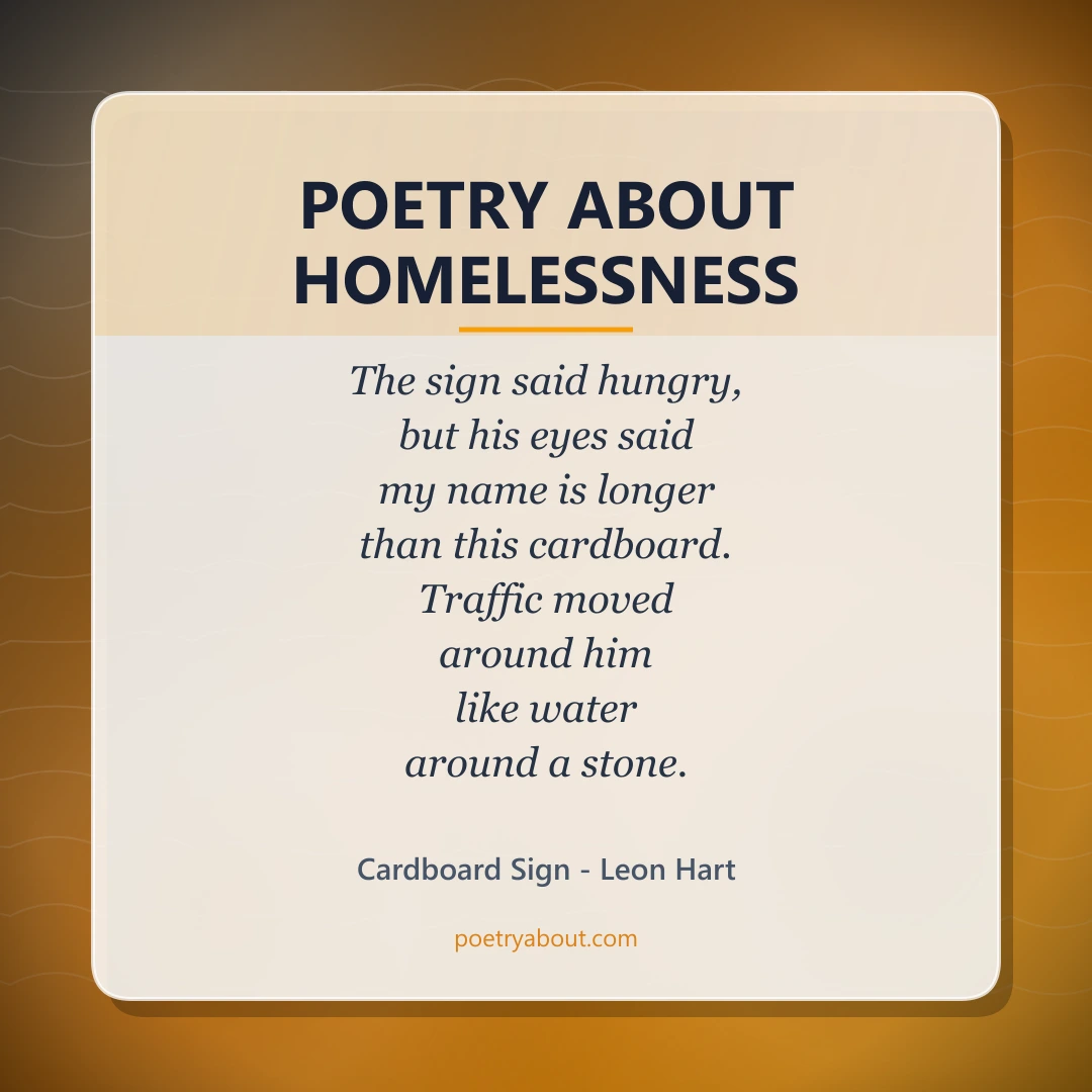 Poetry about Poetry About Homelessness - Social Card