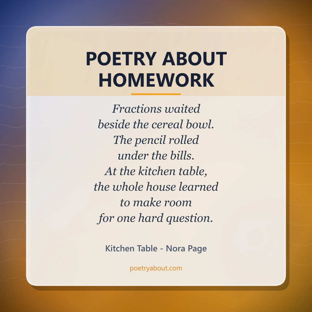Poetry about Poetry About Homework - Social Card