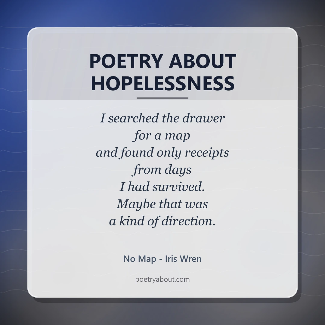 Poetry about Poetry About Hopelessness - Social Card
