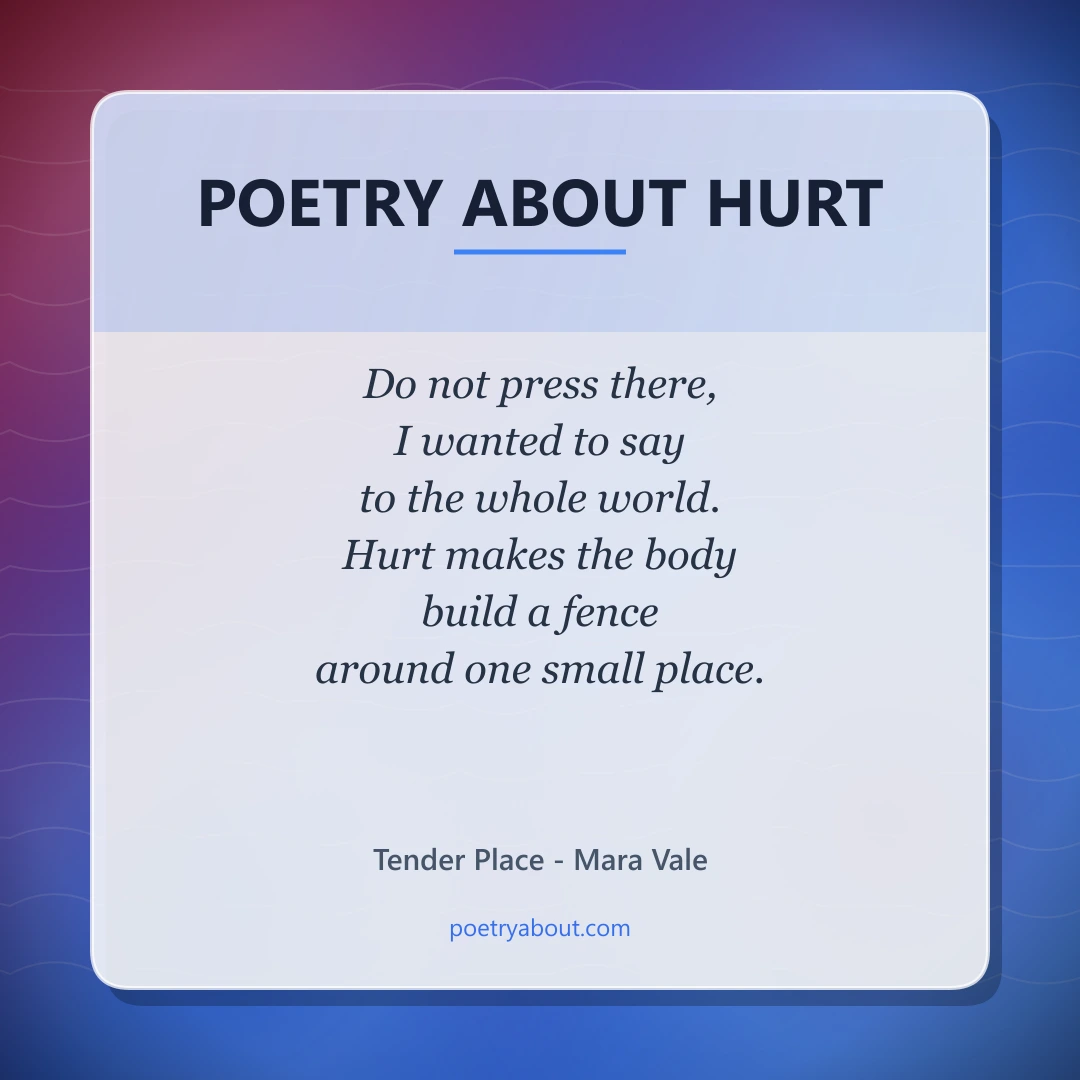 Poetry about Poetry About Hurt - Social Card