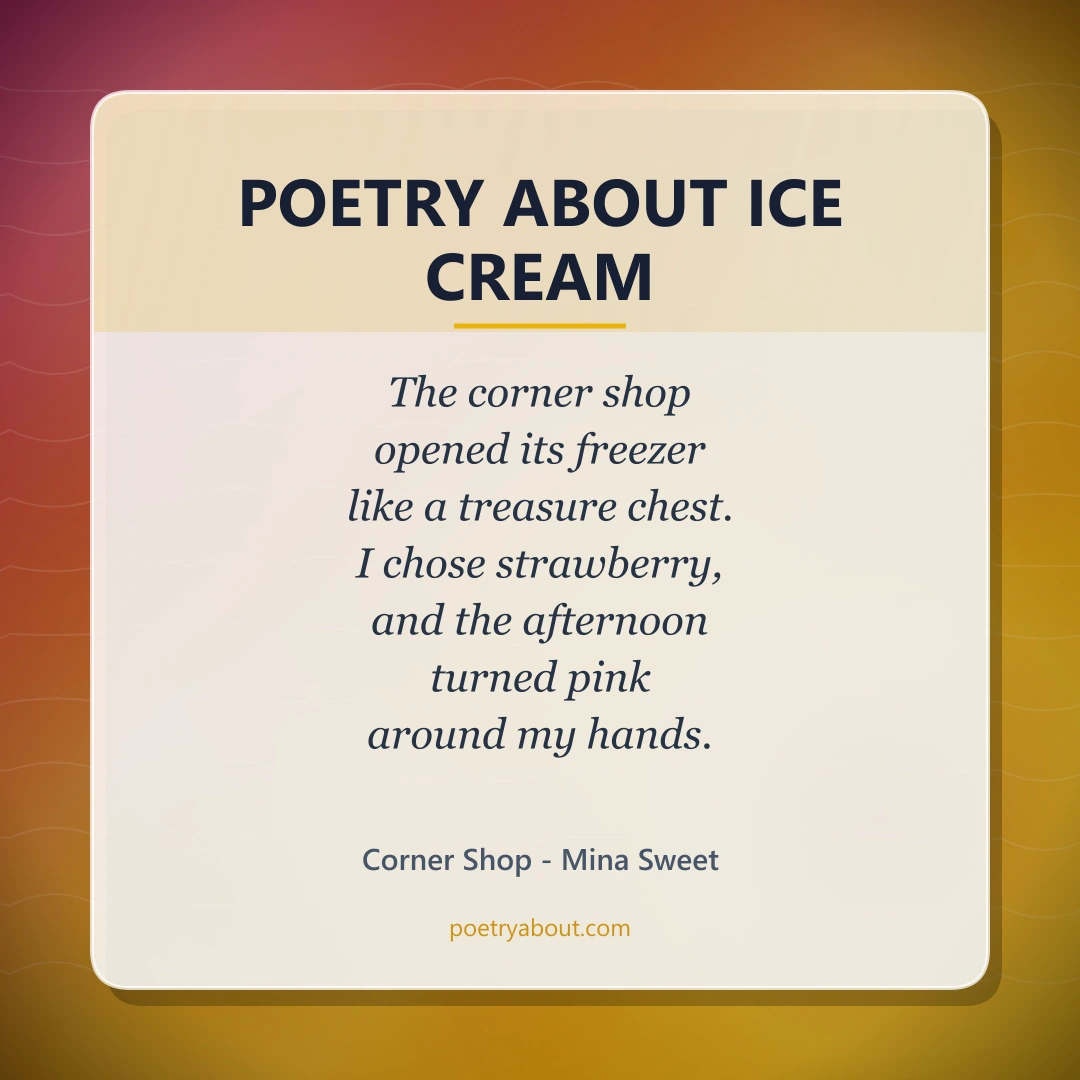 Poetry about Poetry About Ice Cream - Social Card