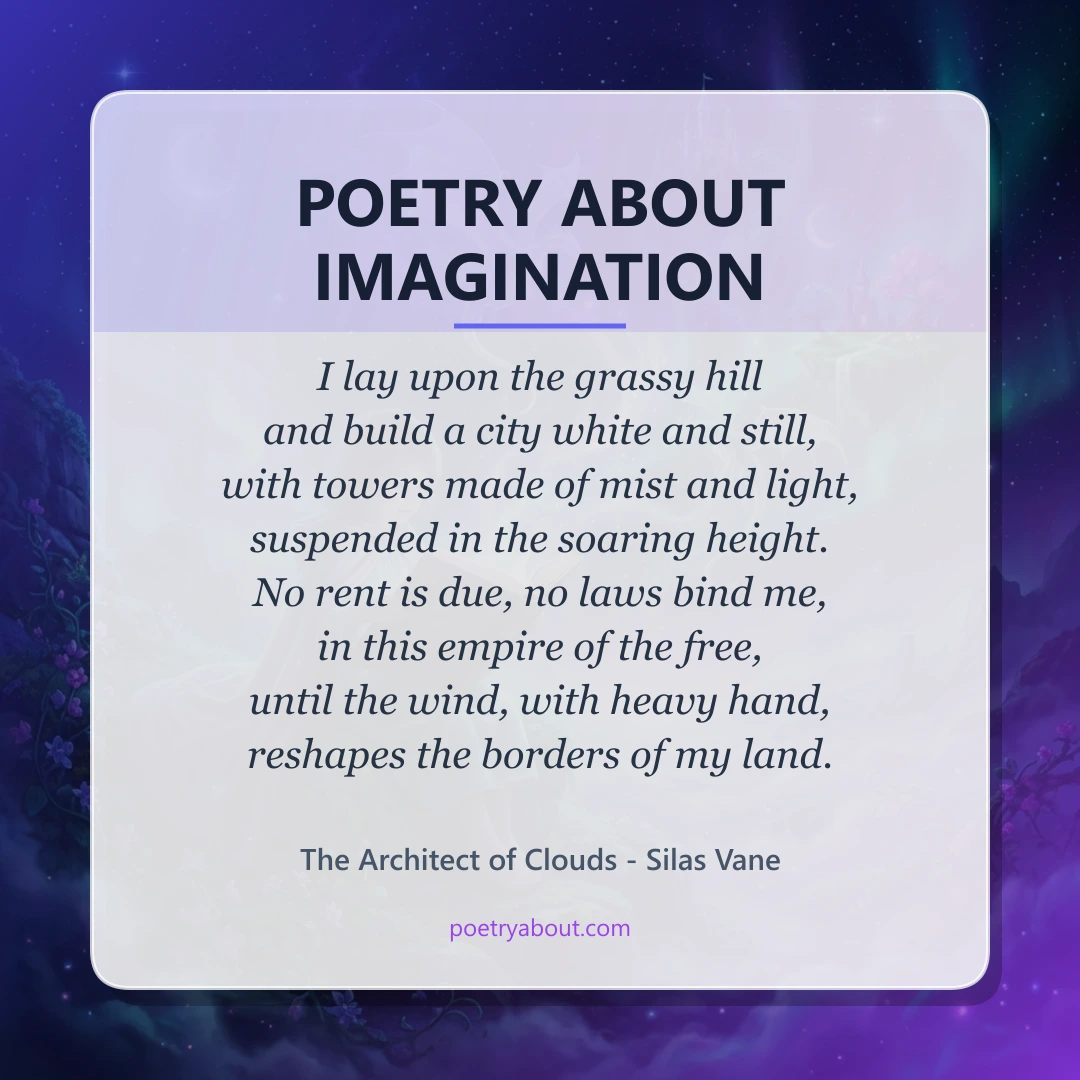 Poetry about Poetry About Imagination - Social Card