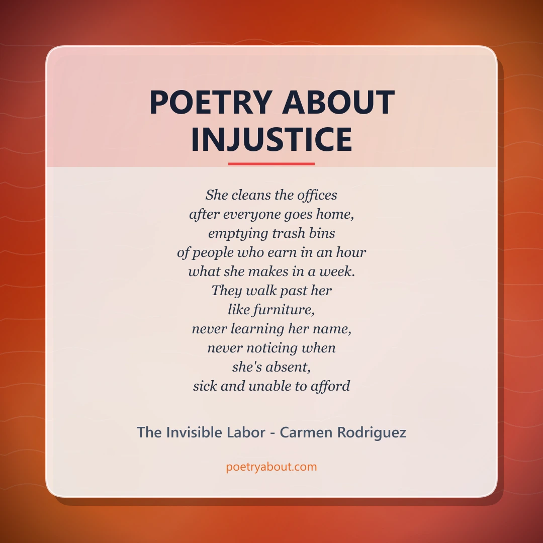 Poetry about Poetry About Injustice - Social Card