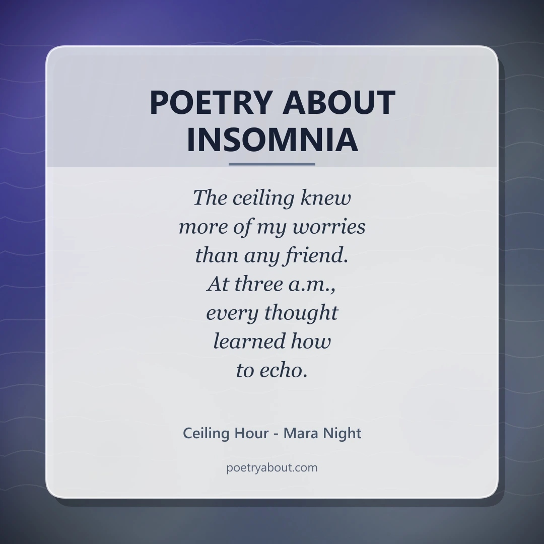 Poetry about Poetry About Insomnia - Social Card