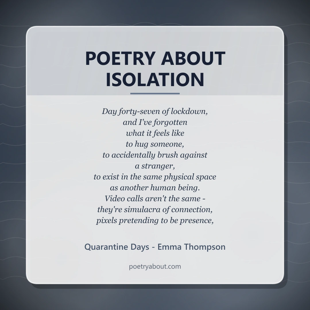 Poetry about Poetry About Isolation - Social Card