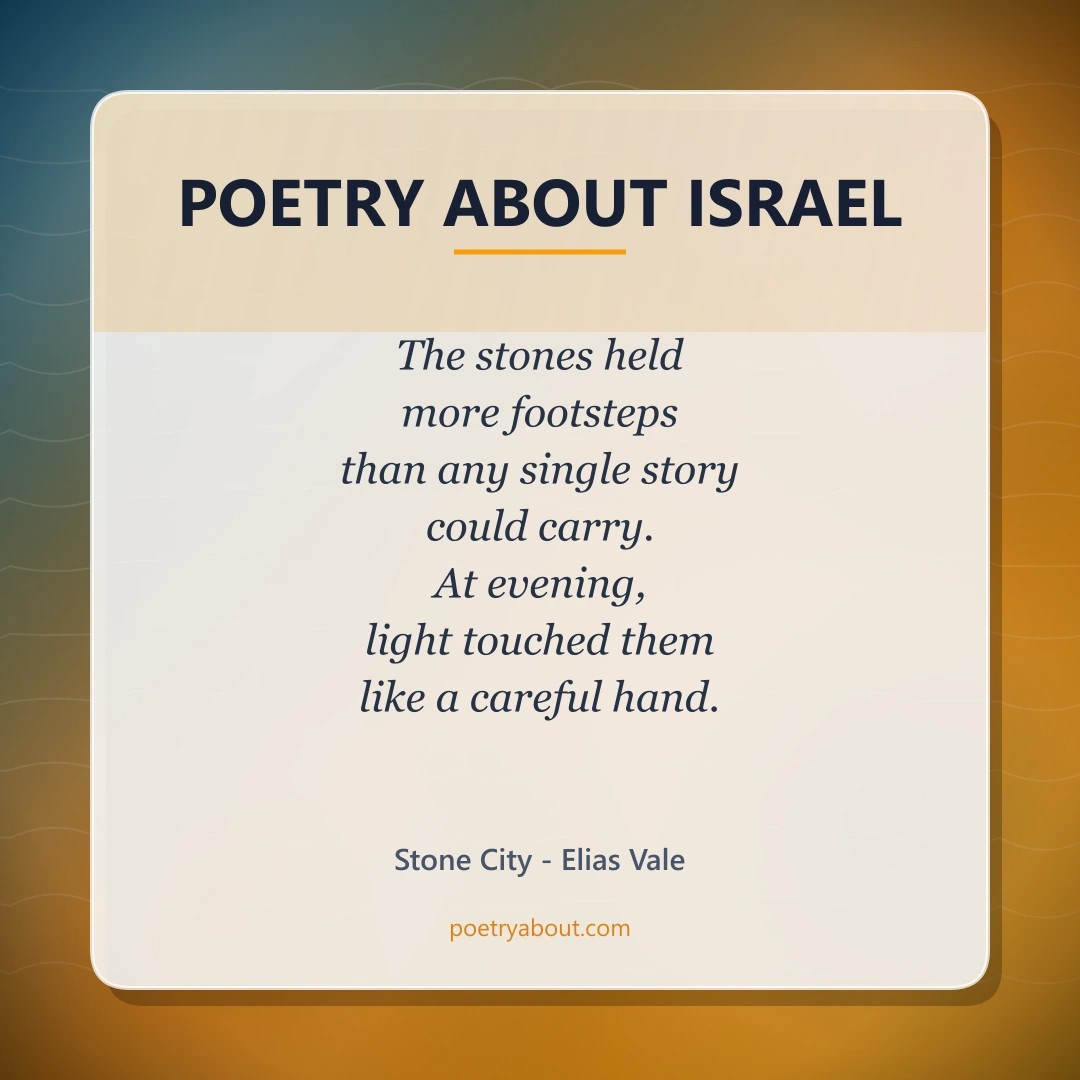 Poetry about Poetry About Israel - Social Card