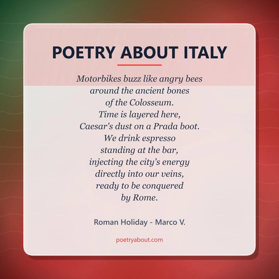 Poetry about Poetry About Italy - Social Card