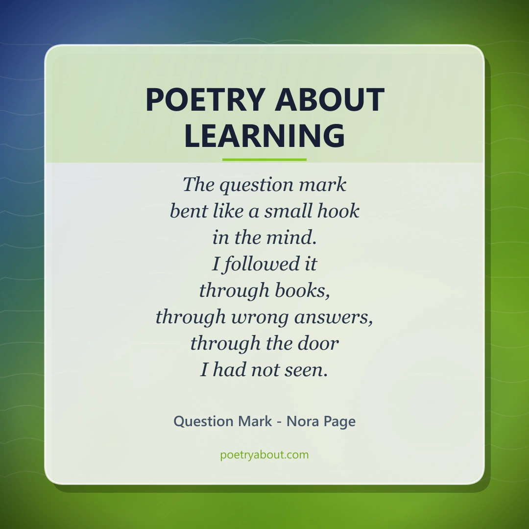 Poetry about Poetry About Learning - Social Card