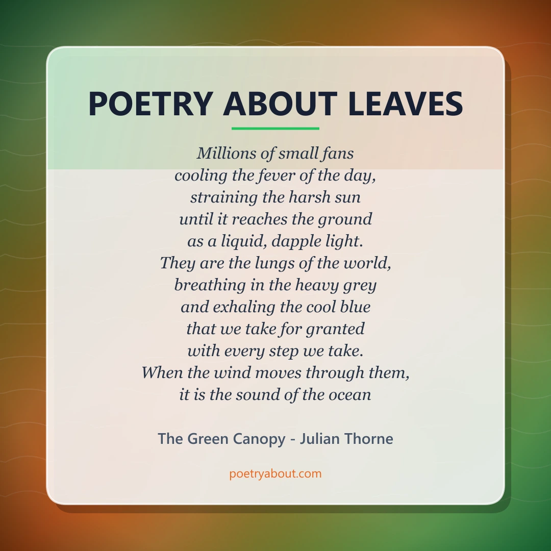 Poetry about Poetry About Leaves - Social Card