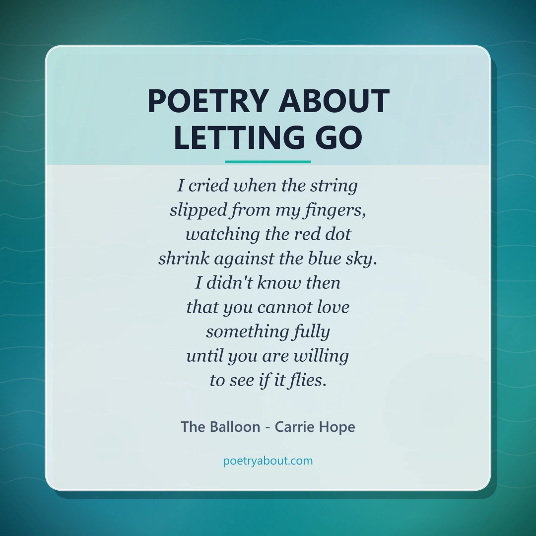 Poetry about Poetry About Letting Go - Social Card