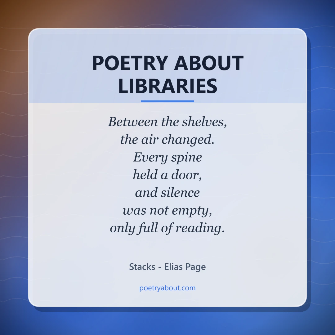 Poetry about Poetry About Libraries - Social Card