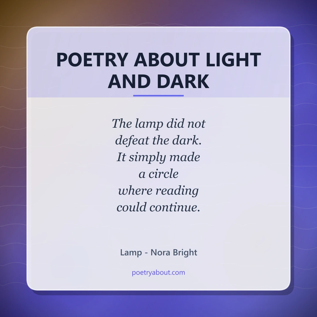 Poetry about Poetry About Light And Dark - Social Card