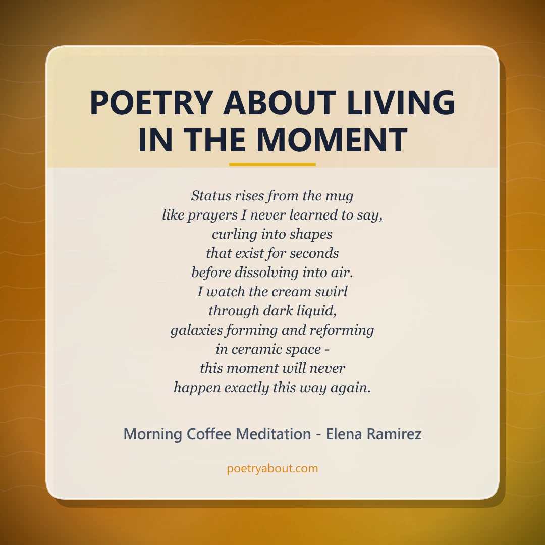 Poetry about Poetry About Living in the Moment - Social Card