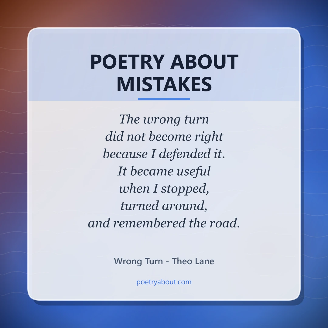 Poetry about Poetry About Mistakes - Social Card