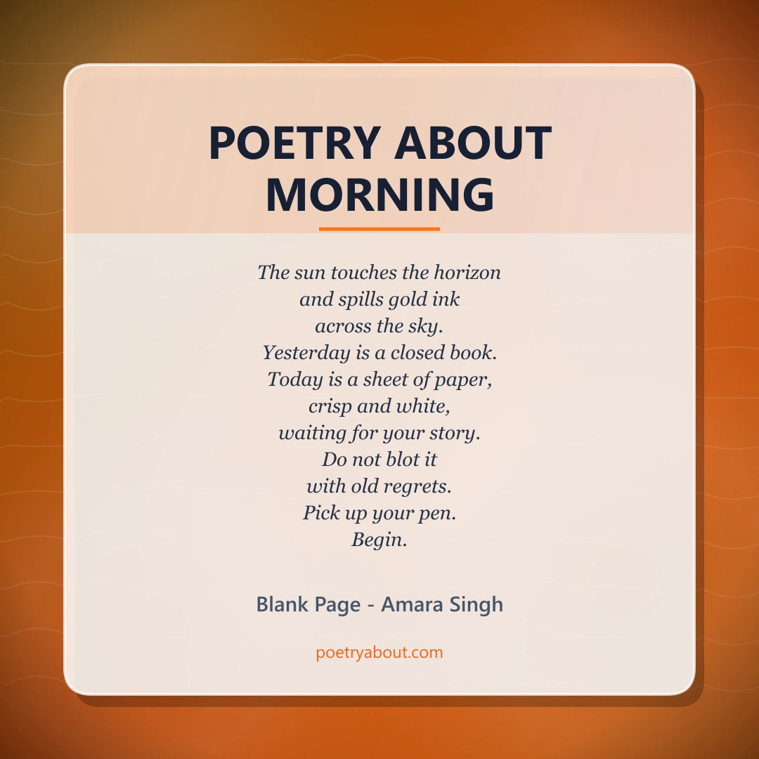 Poetry about Poetry About Morning - Social Card
