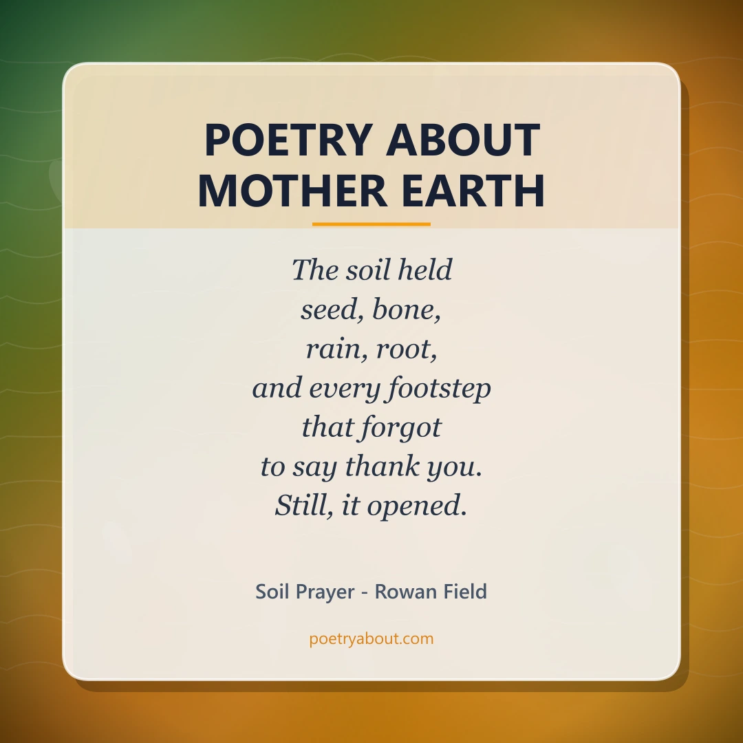 Poetry about Poetry About Mother Earth - Social Card