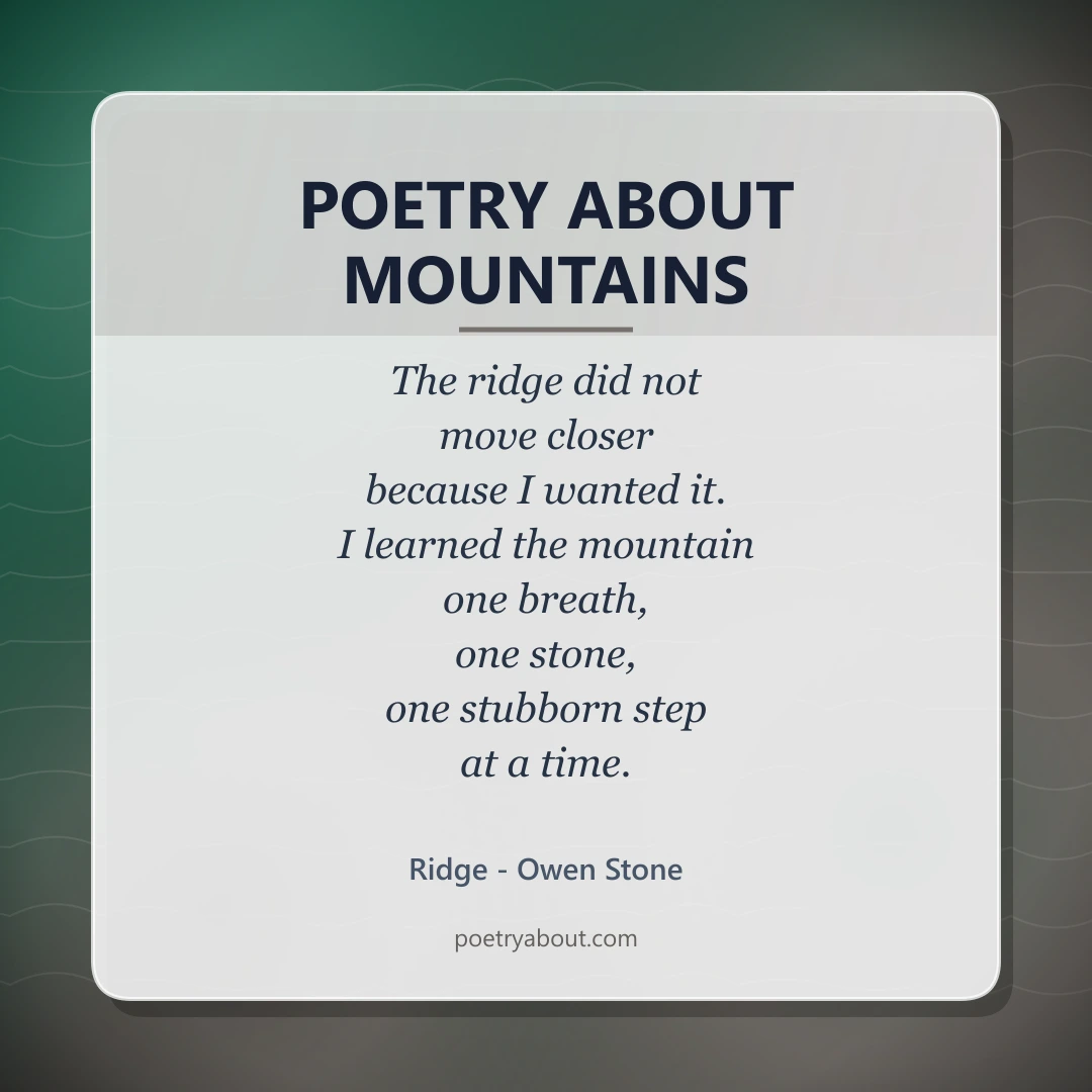 Poetry about Poetry About Mountains - Social Card