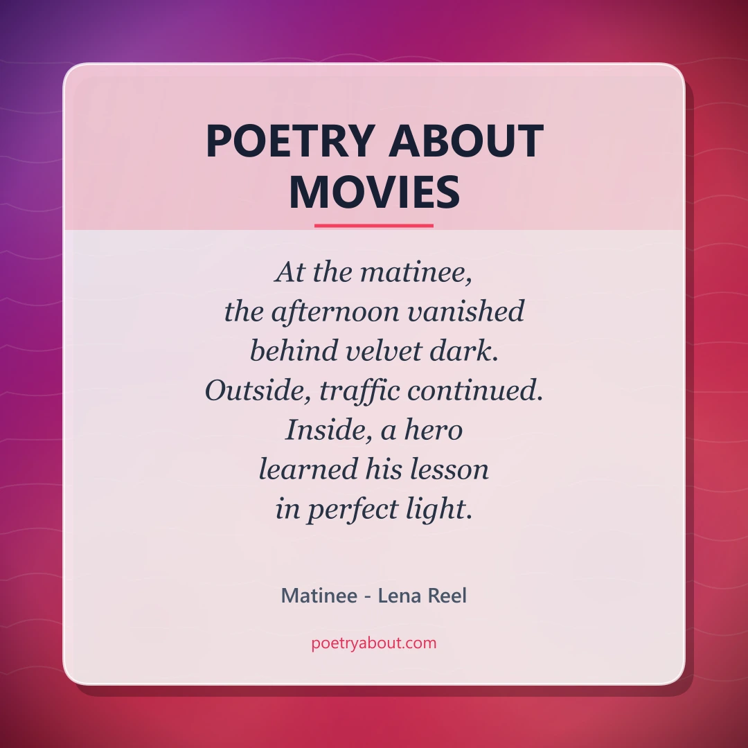 Poetry about Poetry About Movies - Social Card