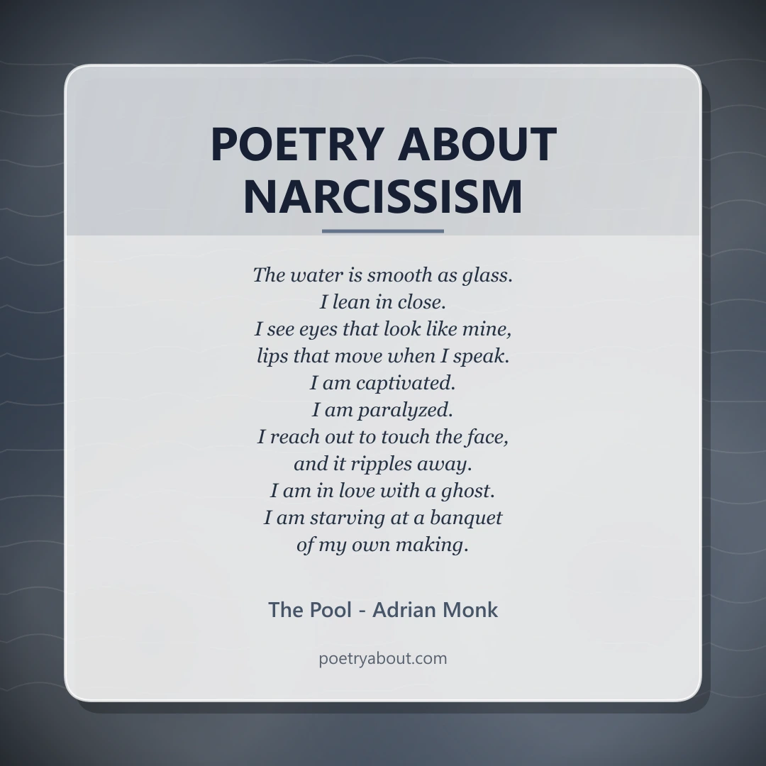 Poetry about Poetry About Narcissism - Social Card