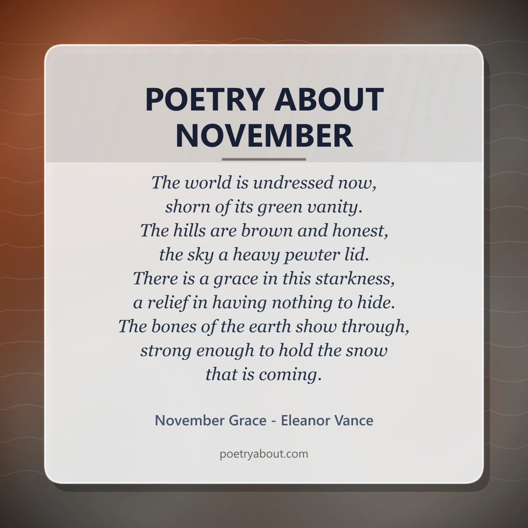 Poetry about Poetry About November - Social Card