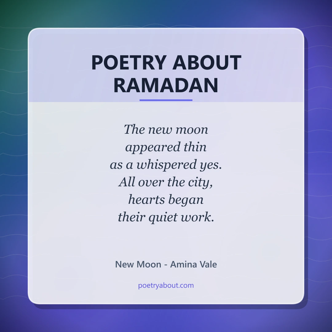 Poetry about Poetry About Ramadan - Social Card