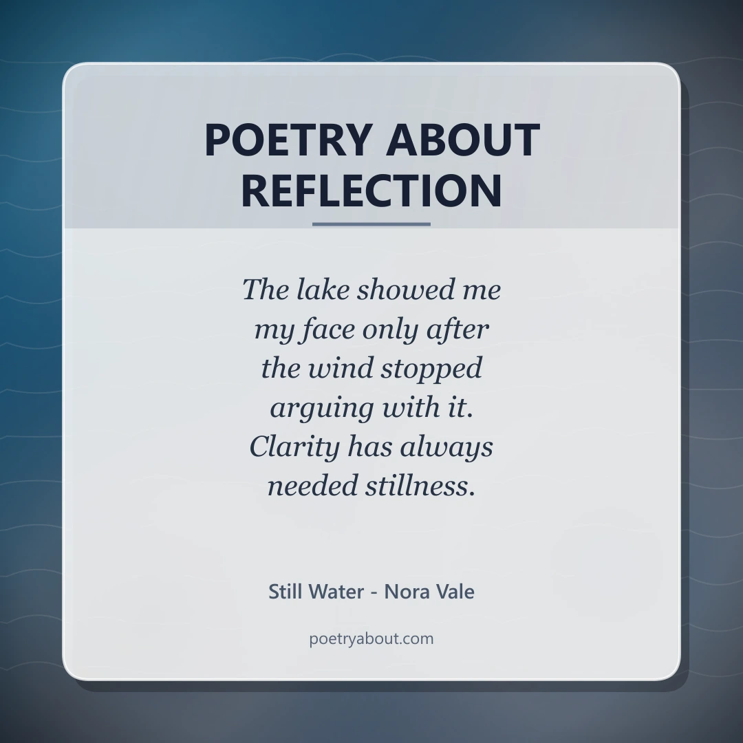 Poetry about Poetry About Reflection - Social Card