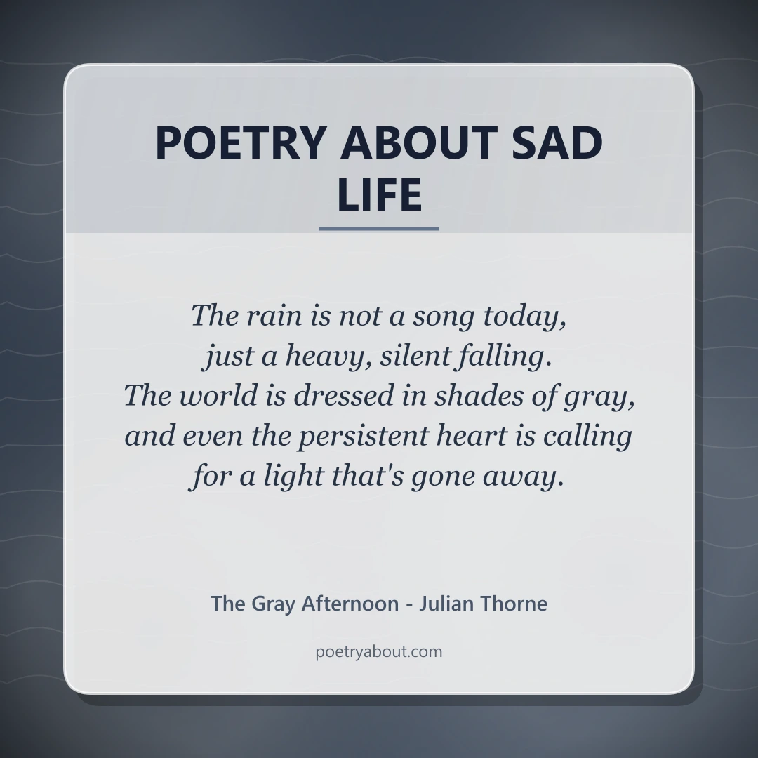 Poetry about Poetry About Sad Life - Social Card