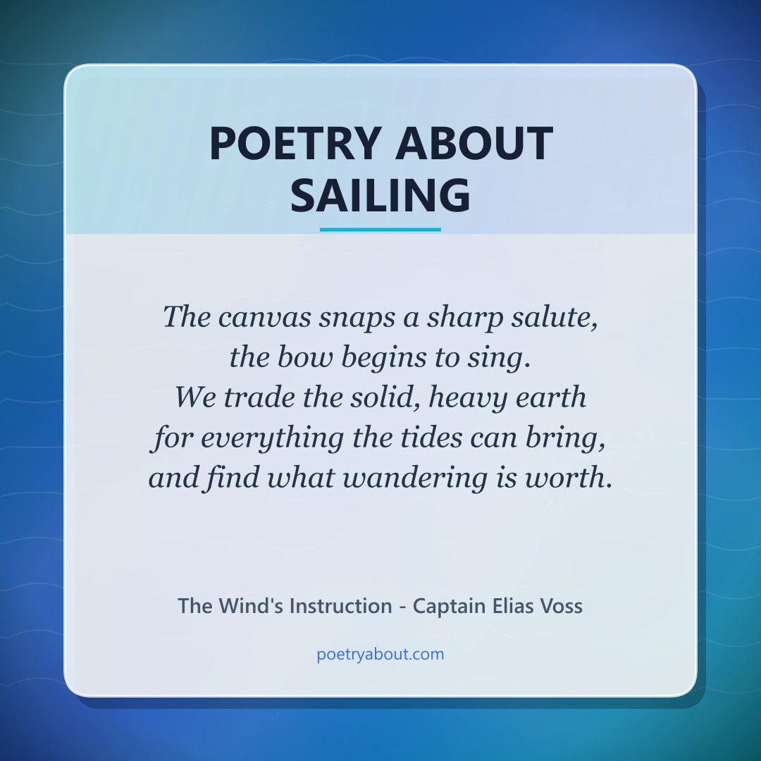 Poetry about Poetry About Sailing - Social Card