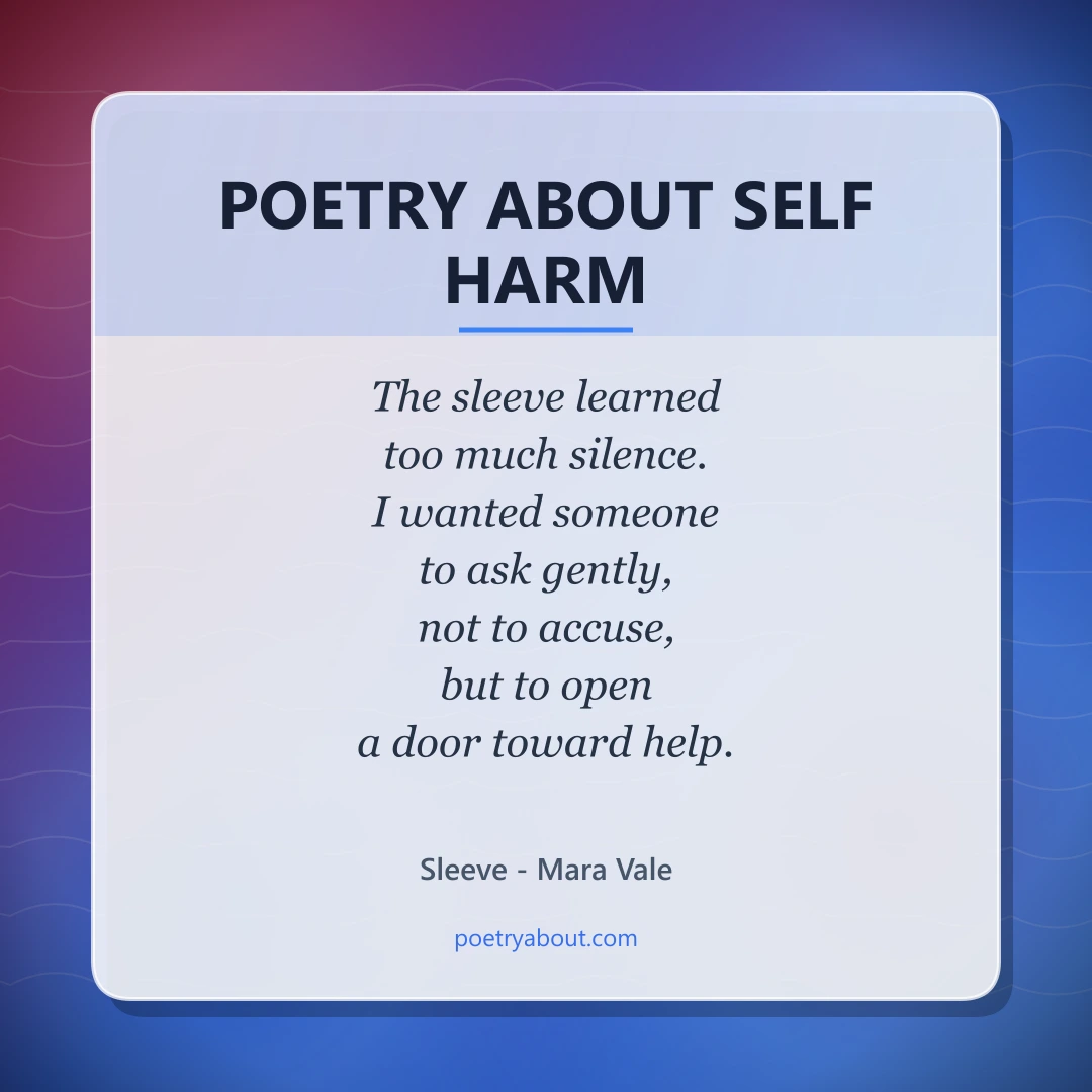 Poetry about Poetry About Self Harm - Social Card