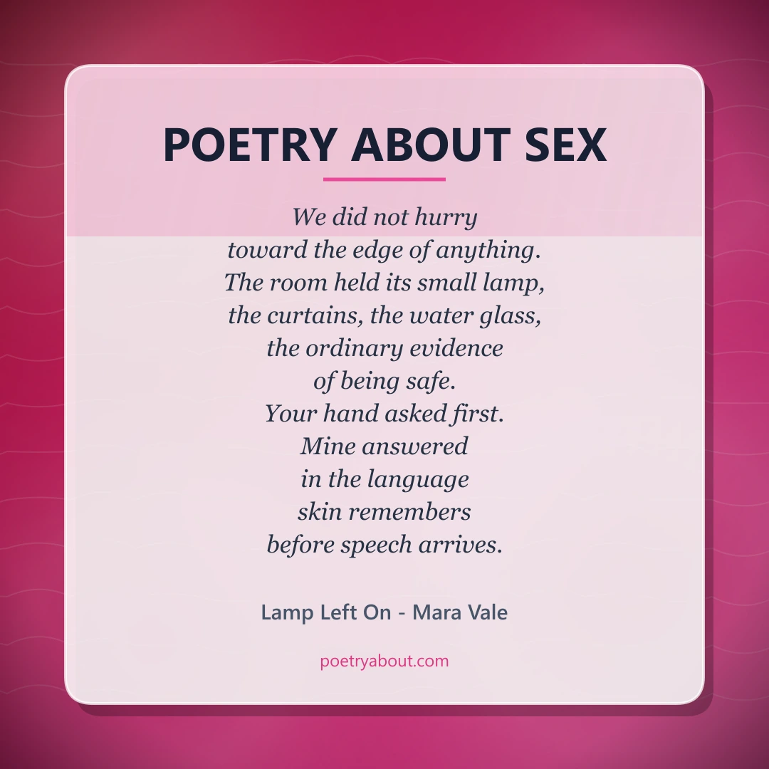 Poetry about Poetry About Sex - Social Card