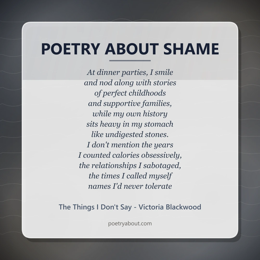 Poetry about Poetry About Shame - Social Card