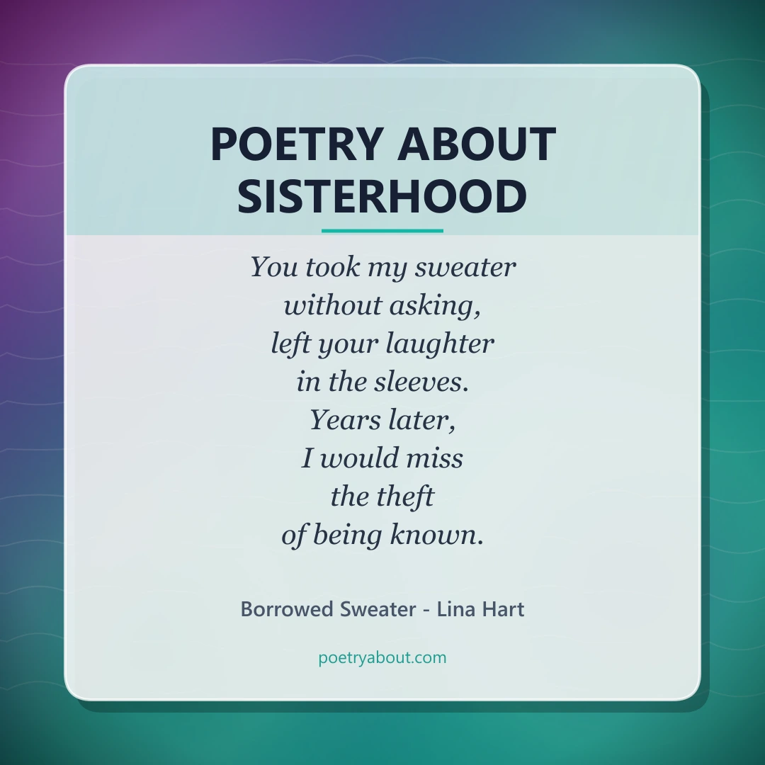 Poetry about Poetry About Sisterhood - Social Card