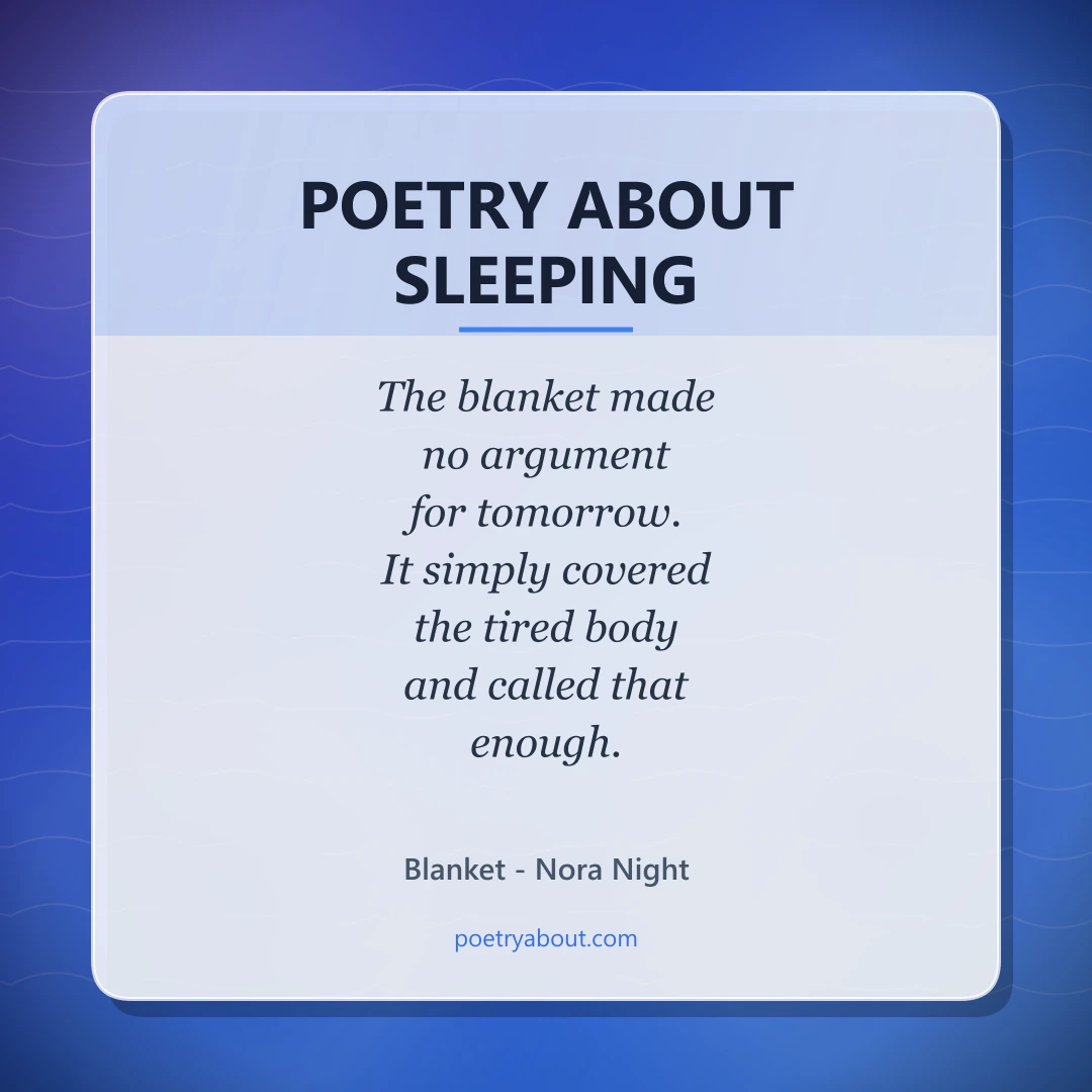 Poetry about Poetry About Sleeping - Social Card