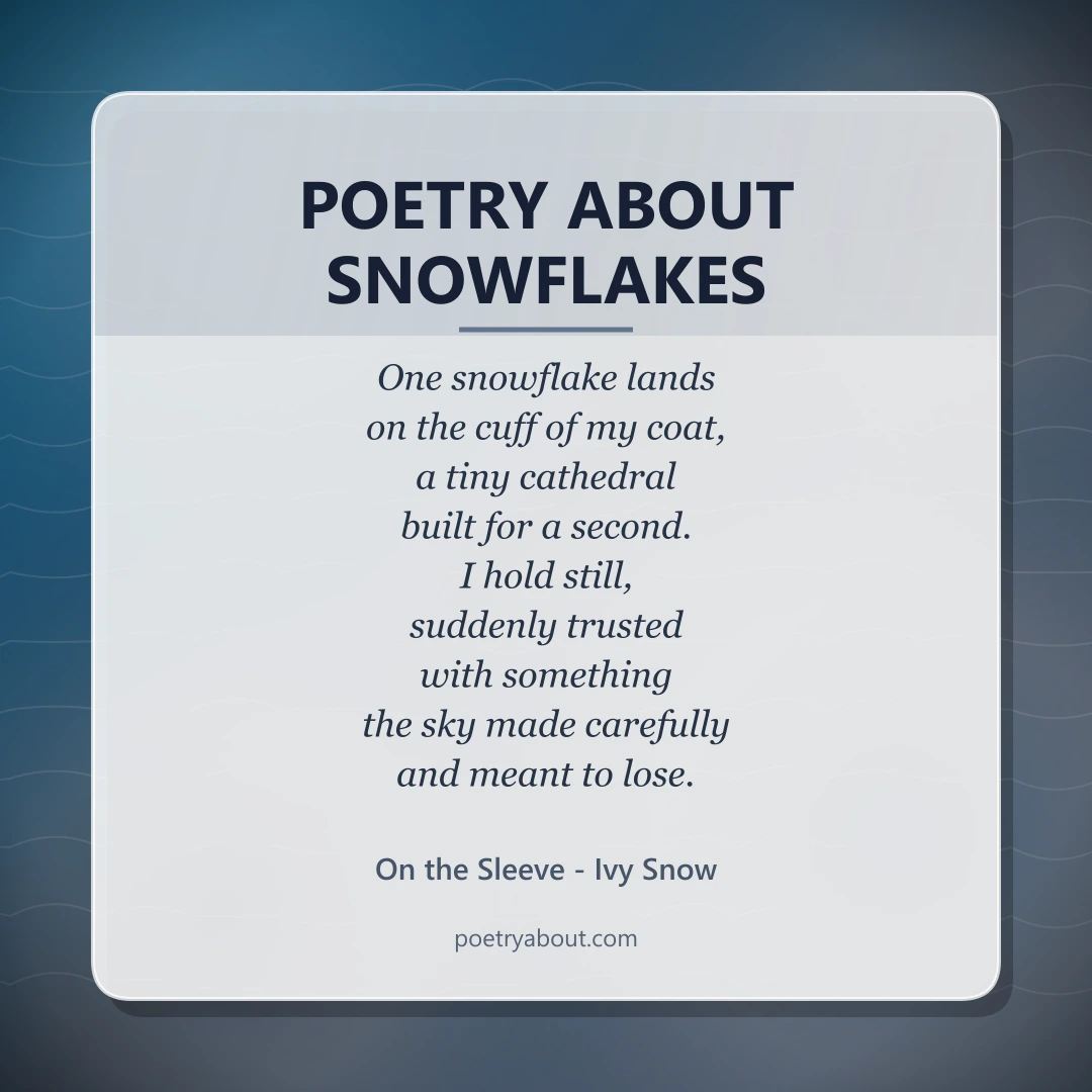 Poetry about Poetry About Snowflakes - Social Card