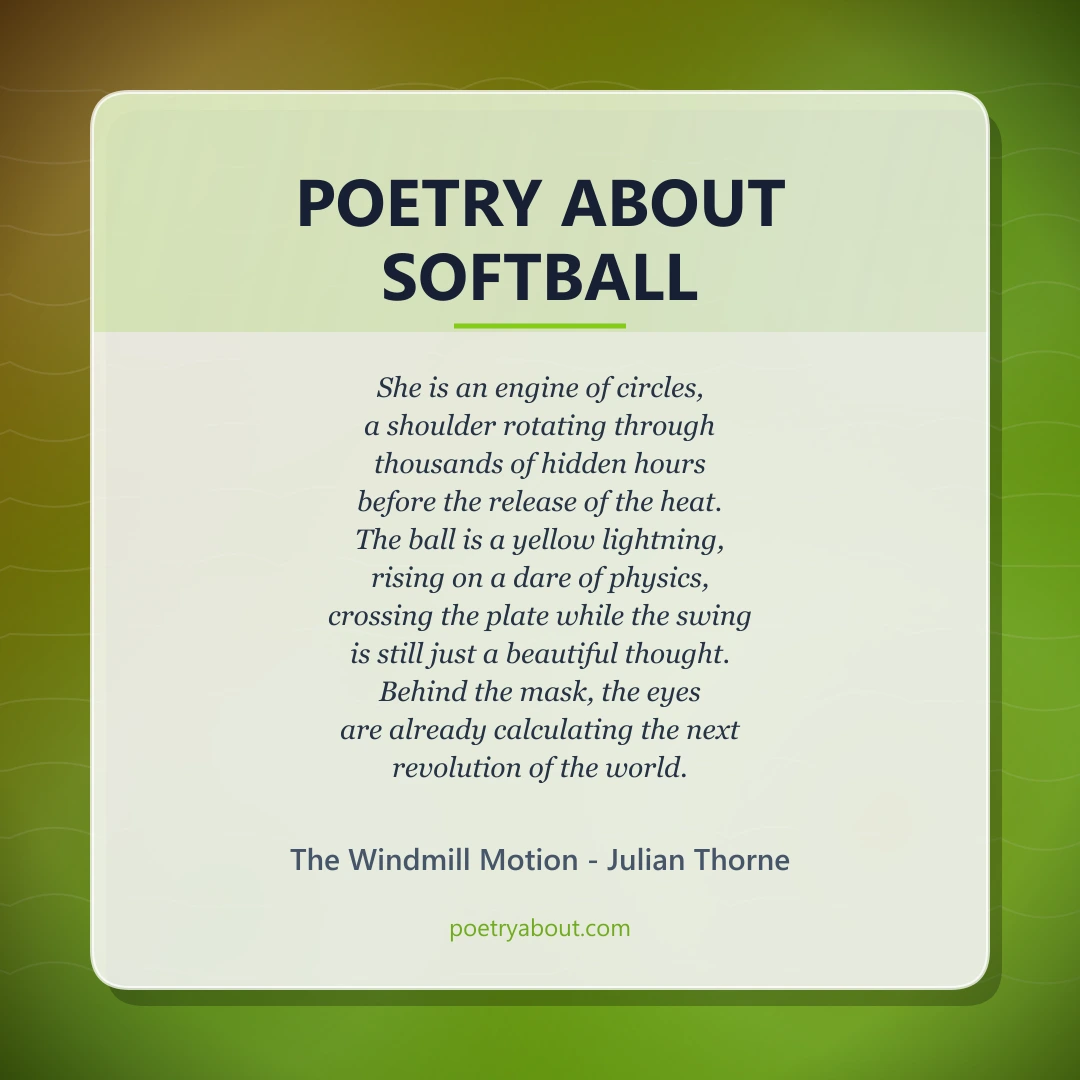 Poetry about Poetry About Softball - Social Card