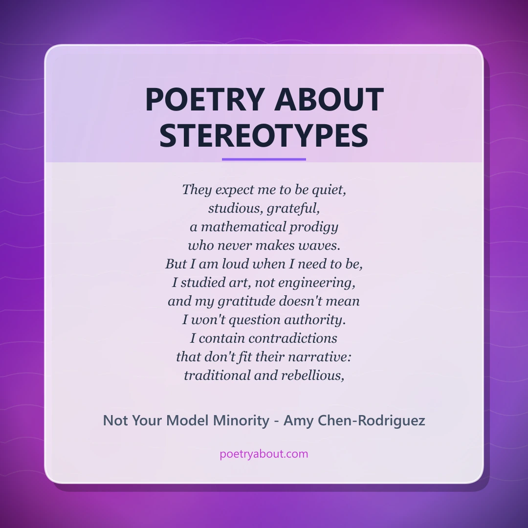 Poetry about Poetry About Stereotypes - Social Card