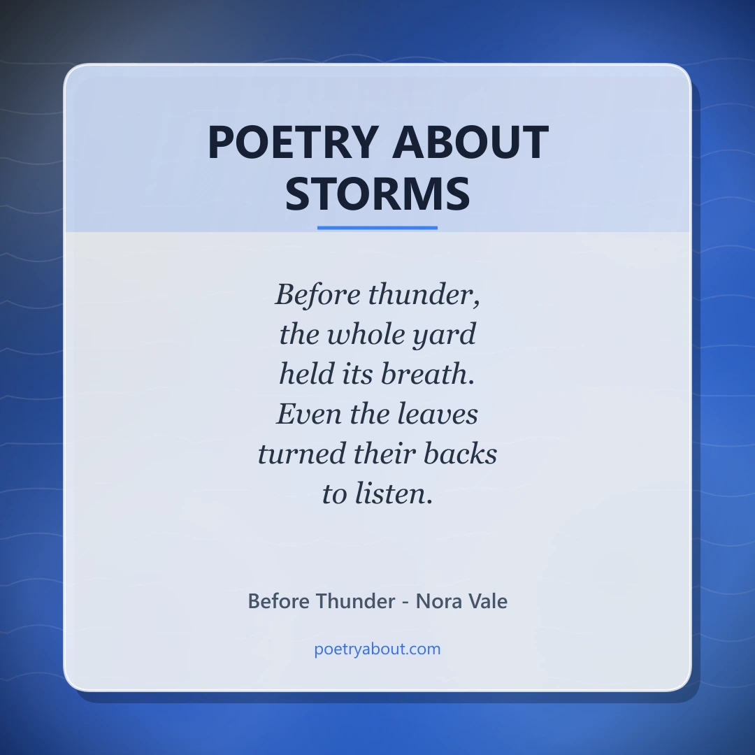 Poetry about Poetry About Storms - Social Card