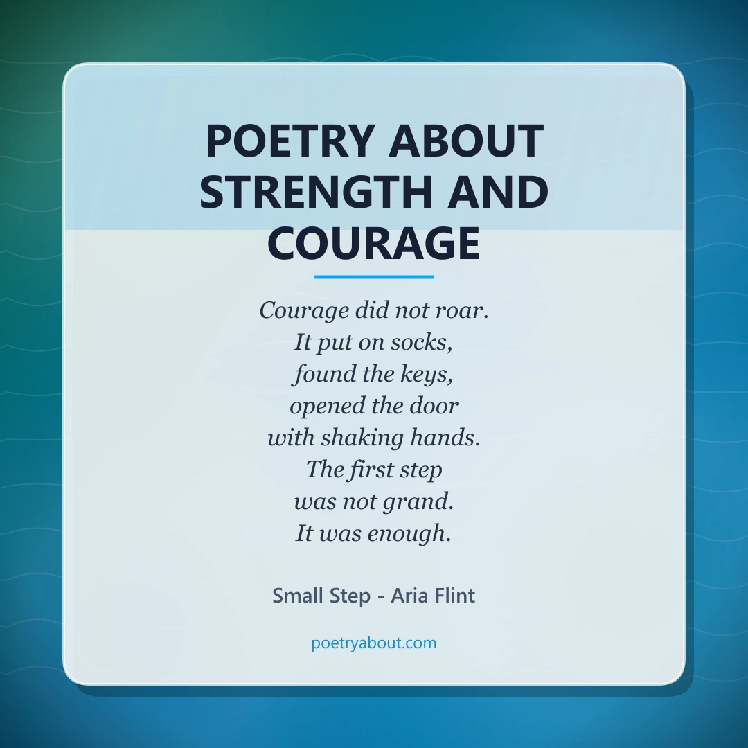 Poetry about Poetry About Strength And Courage - Social Card