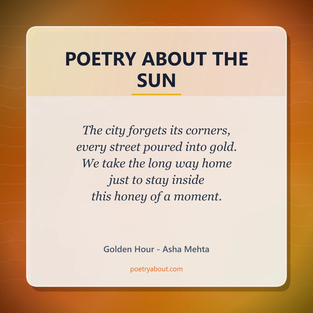 Poetry about Poetry About the Sun - Social Card