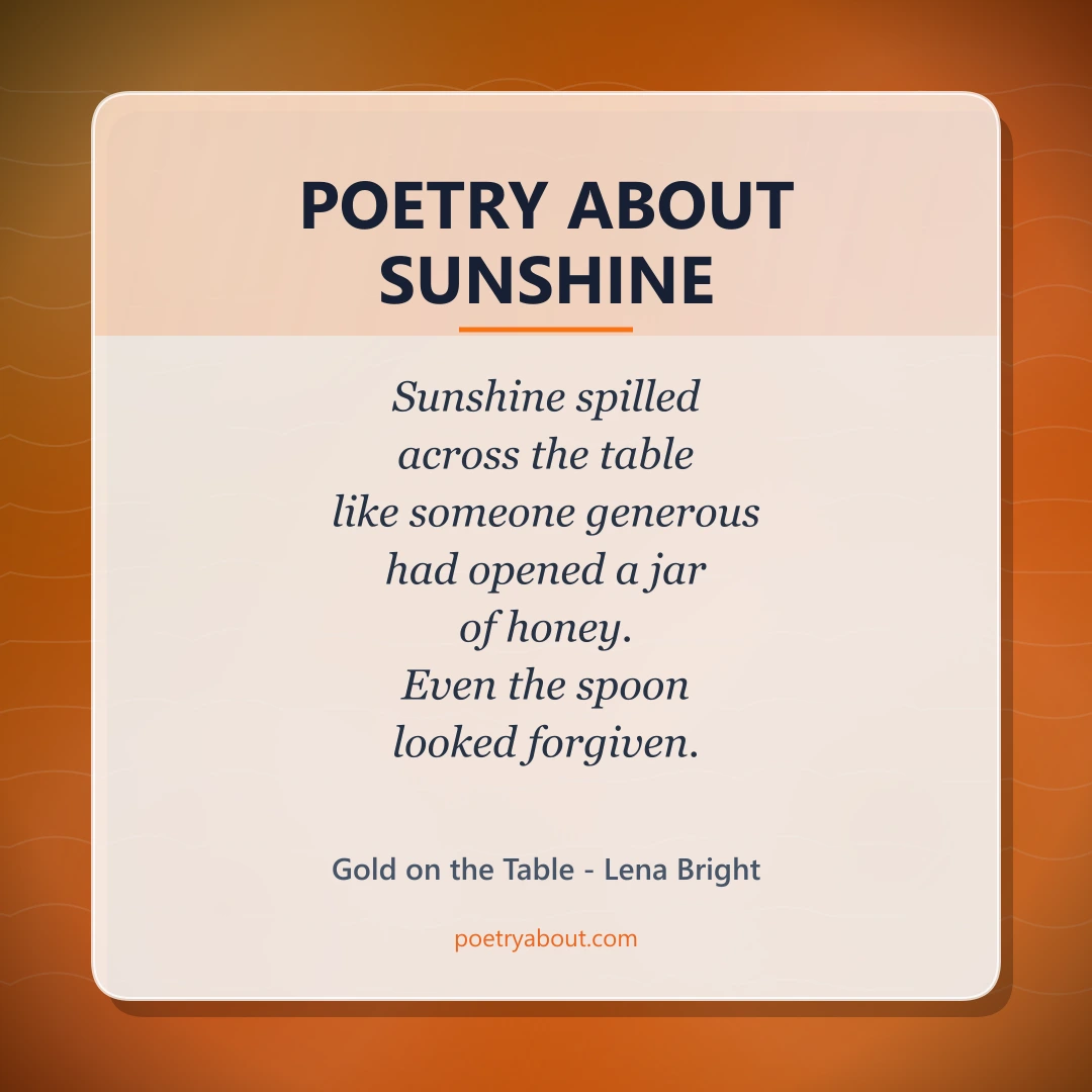 Poetry about Poetry About Sunshine - Social Card