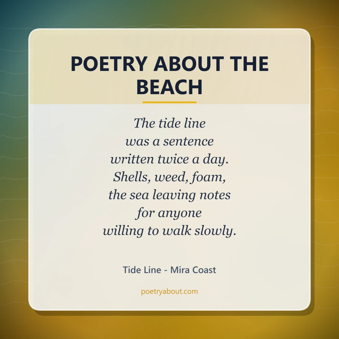 Poetry about Poetry About The Beach - Social Card