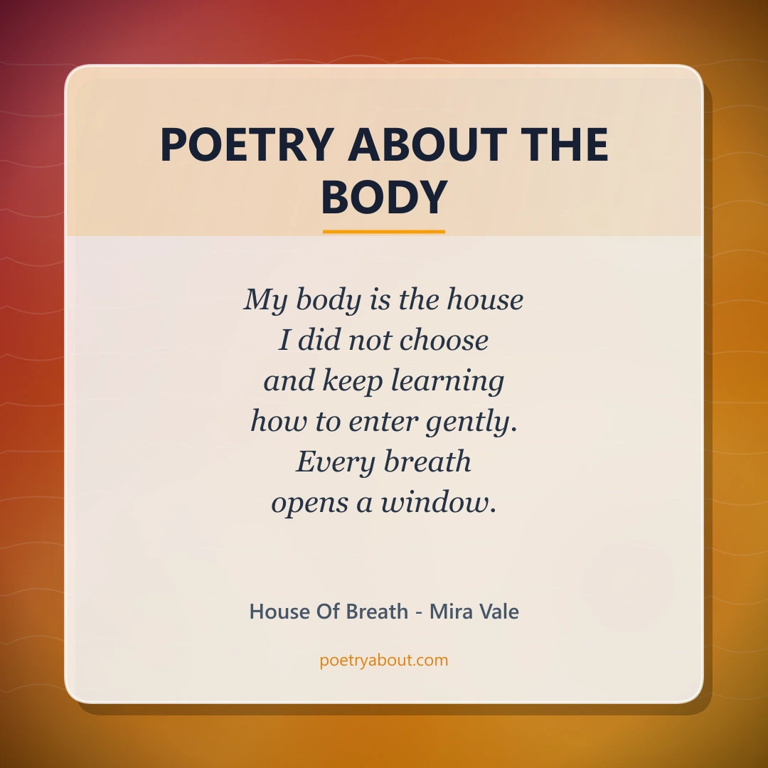 Poetry about Poetry About The Body - Social Card