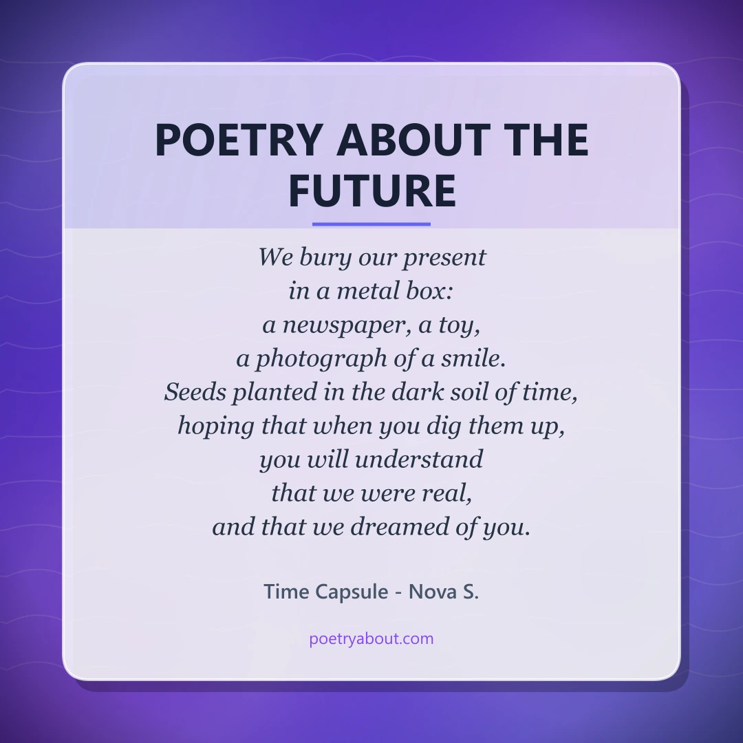 Poetry about Poetry About The Future - Social Card