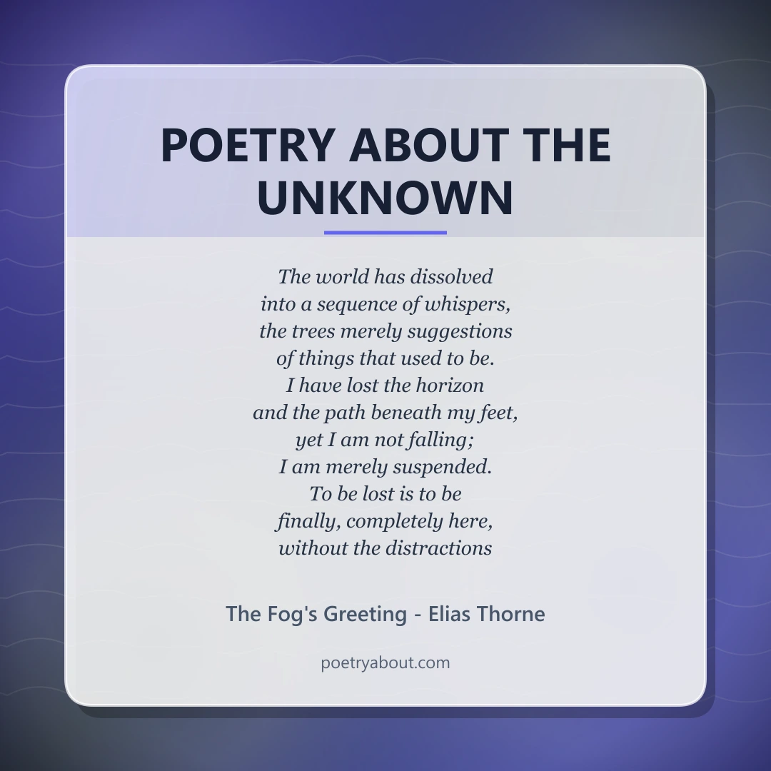 Poetry about Poetry About the Unknown - Social Card