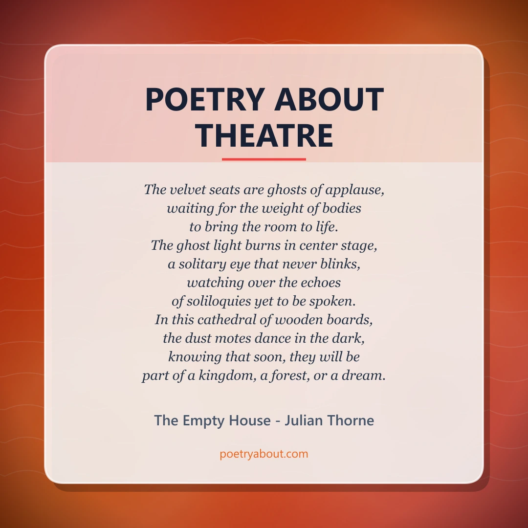 Poetry about Poetry About Theatre - Social Card