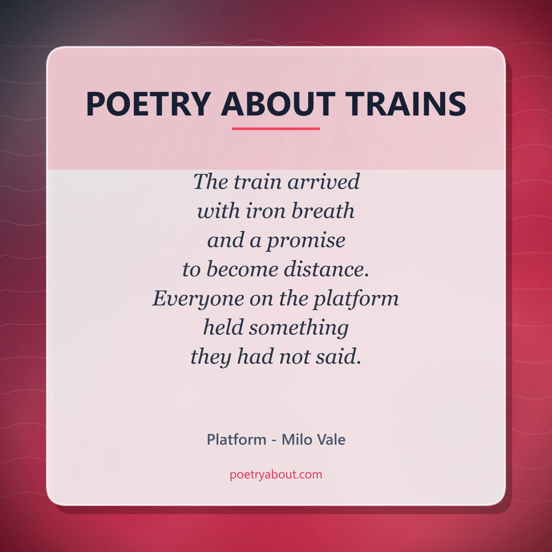 Poetry about Poetry About Trains - Social Card