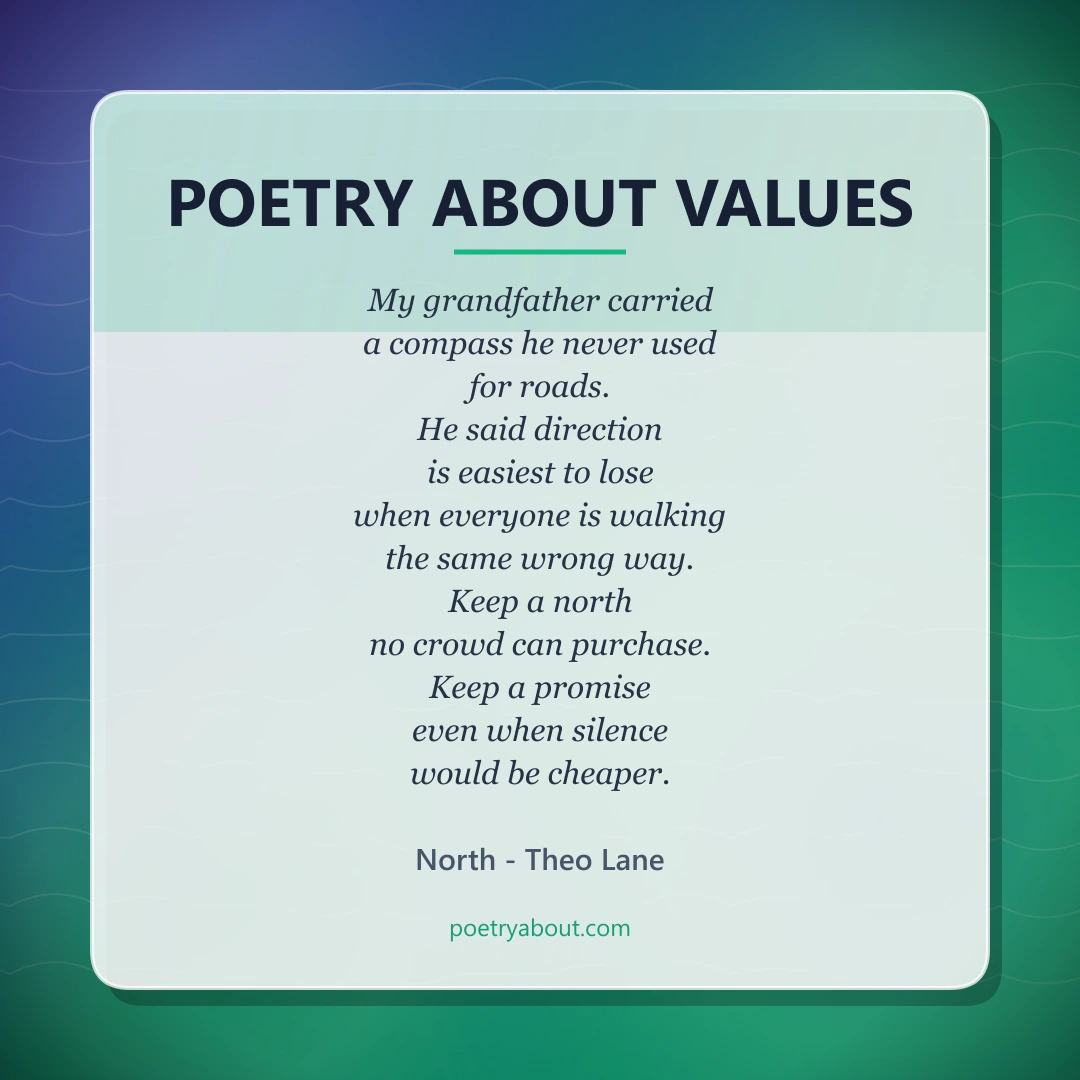 Poetry about Poetry About Values - Social Card