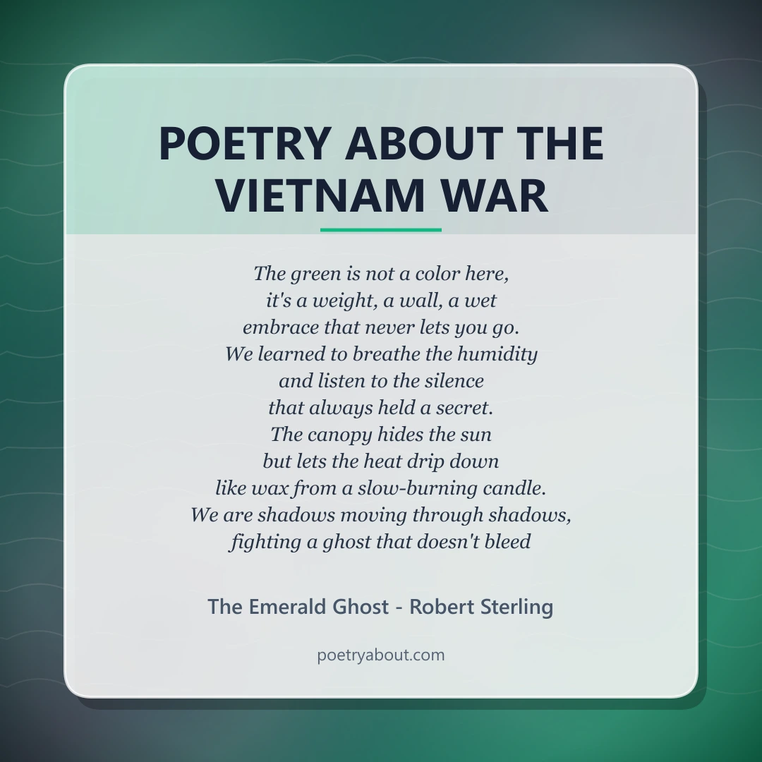 Poetry about Poetry About the Vietnam War - Social Card